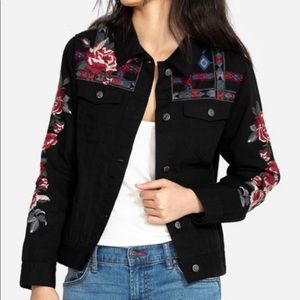 Johnny Was Workshop Embroidered Denim Jacket
